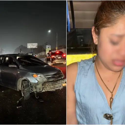 Mujer se accidenta en ruta al Pacífico y termina capturada tras ser señalada de asaltar un camión. ,Especial. 