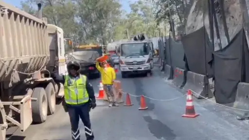 Cierre en la subida de Villa Lobos por trabajos. ,PMT de Villa Nueva