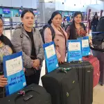 49 guatemaltecos  viajaron por primera vez hacia la provincia de Huelva, España. ,Foto Ministerio de Trabajo