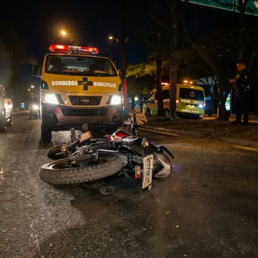 Una mujer murió y otras resultó herida tras el accidente de motocicleta en el Periférico. ,Bomberos Municipales
