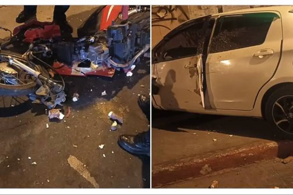 Colisión vehicular en la zona 1., PMT capitalina/Montejo