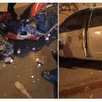 Colisión vehicular en la zona 1. ,PMT capitalina/Montejo