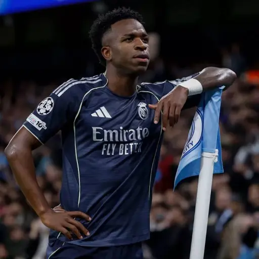 Celebración de Vinícius ante el Manchester City - Real Madrid C.F.