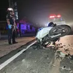 Uno de los accidentes donde murió un motorista ocurrió en la ruta a El Salvador. ,Bomberos Municipales Departamentales