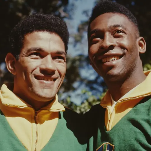 Foto de archivo de Garrincha y Pelé - FIFA