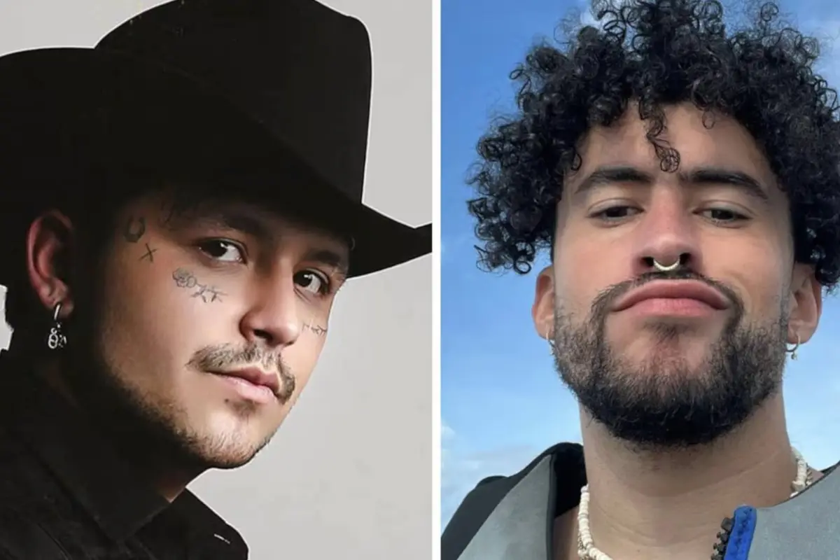 Bad Bunny y Nodal. , Redes sociales.