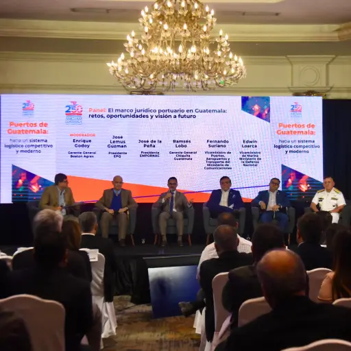 AmCham Guatemala realizó el evento Puertos de Guatemala: hacia un sistema logístico competitivo y moderno. ,Omar Solís/Emisoras Unidas