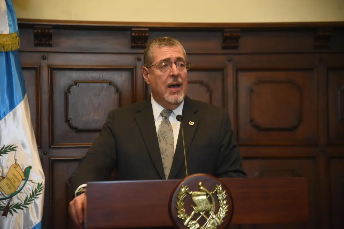 El presidente Bernardo Arévalo durante la conferencia de prensa "La Ronda", el jueves 5 de marzo de 2026., Omar Solís/Emisoras Unidas