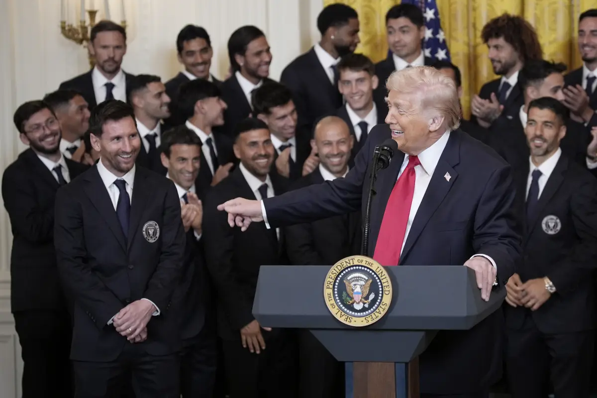  El presidente de Estados Unidos, Donald Trump, recibió este jueves en la Casa Blanca al Inter Miami de Lionel Messi 