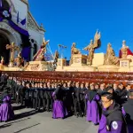 Devotos acompañan a Jesús Nazareno de la Justicia este domingot