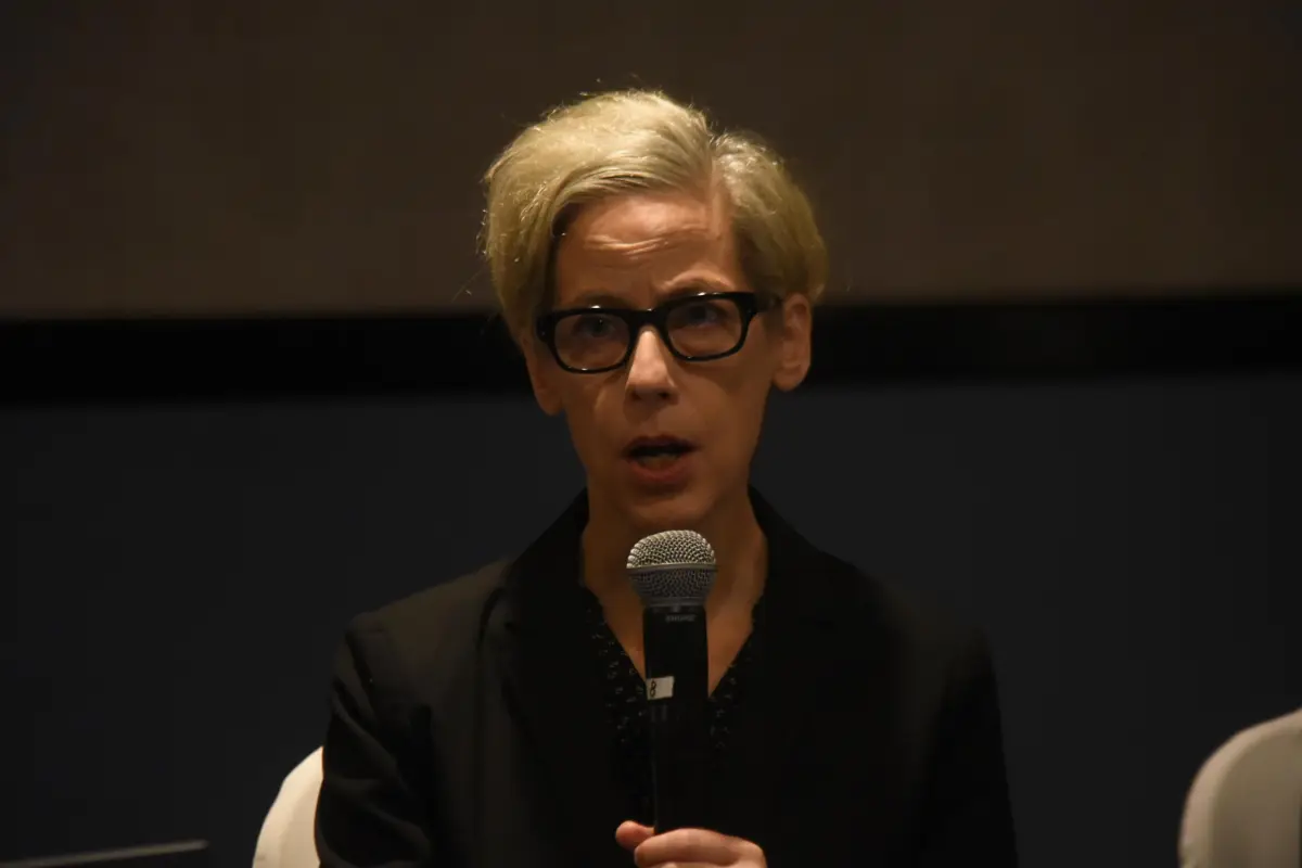 La relatora de la ONU, Margaret Satterthwaite, brinda una conferencia de prensa el martes 9 de marzo de 2026, durante su visita a Guatemala., Omar Solís/Emisoras Unidas