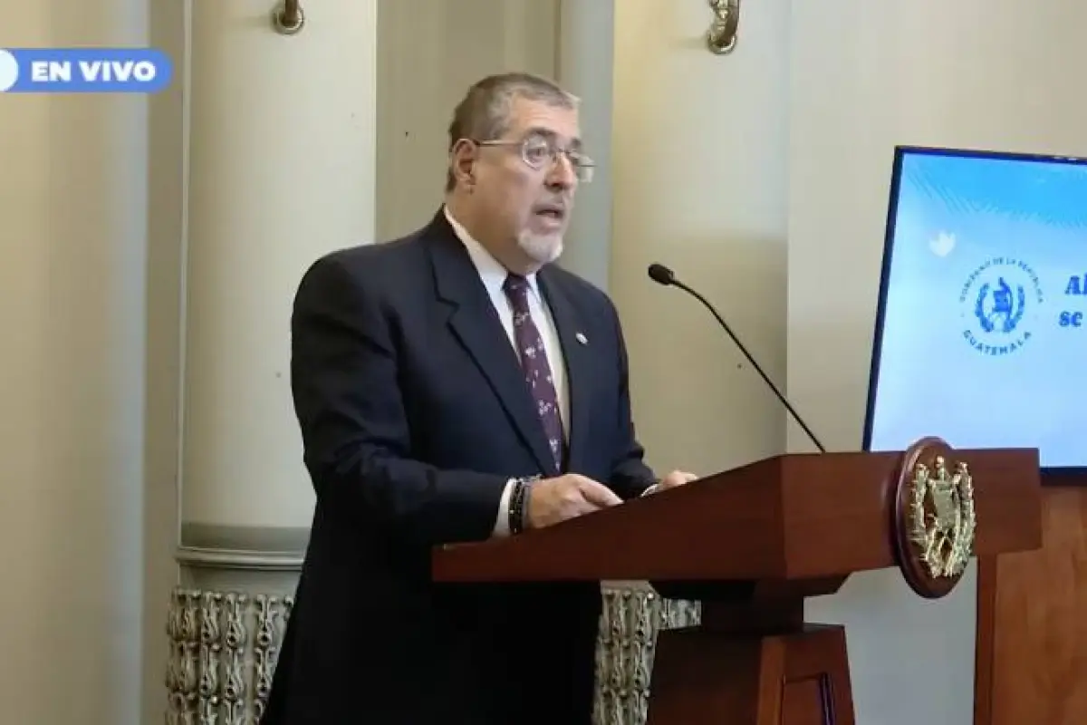 El presidente Bernardo Arévalo durante la conferencia de prensa "La Ronda", el lunes 9 de marzo de 2026., Gobierno de Guatemala