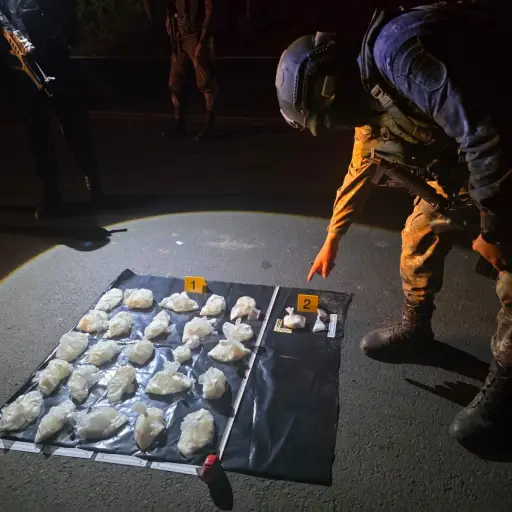 Parte de los ilícitos decomisados por las fuerzas castrenses en San Marcos. ,Ejército de Guatemala