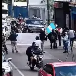 Presencia de manifestantes en la zona 10. ,PMT capitalina/Montejo