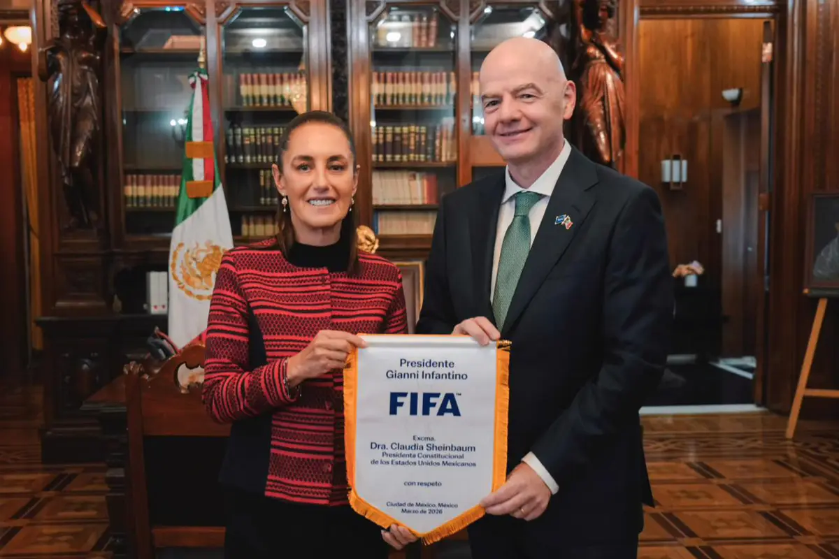 Reunión de Claudia Sheibaum con Gianni Infantino - EFE