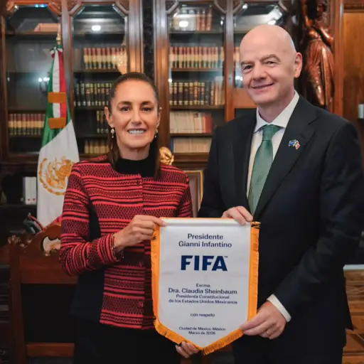 Reunión de Claudia Sheibaum con Gianni Infantino - EFE