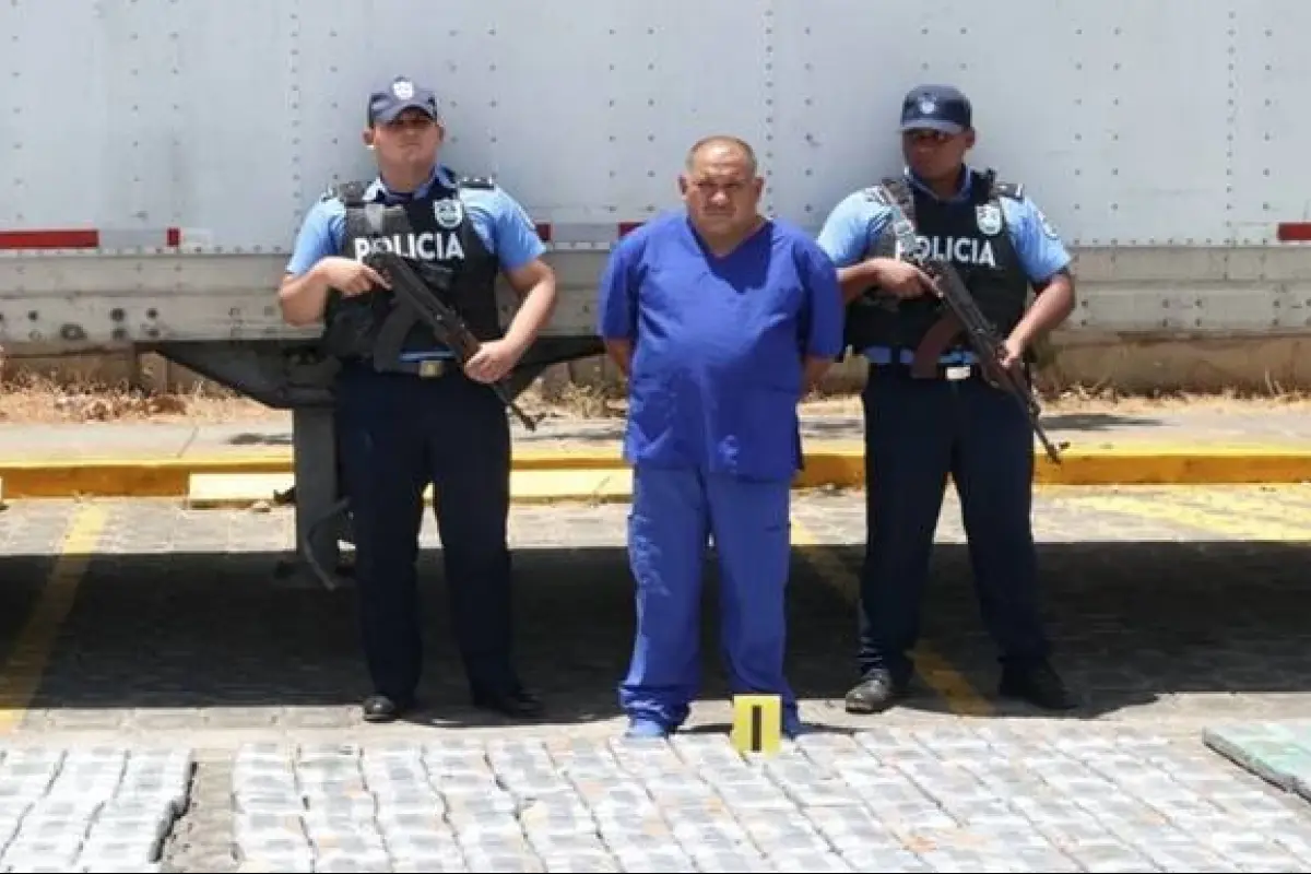 El guatemalteco Juan José Ríos Trujillo, detenido en Nicaragua con un cargamento de droga., Policía de Nicaragua