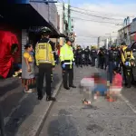 Área donde murieron tres hombres como consecuencia de un ataque armado en la zona 1. ,Bomberos Voluntarios