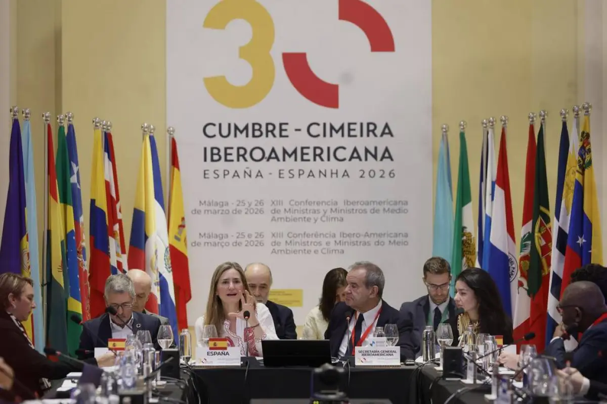 La Vicepresidenta tercera y ministra para la Transición Ecológica y el Reto Demográfico, Sara Aagesen (3i), inaugura la XIII Conferencia Iberoamericana de ministros de Medioambiente y Clima, en Málaga., EFE