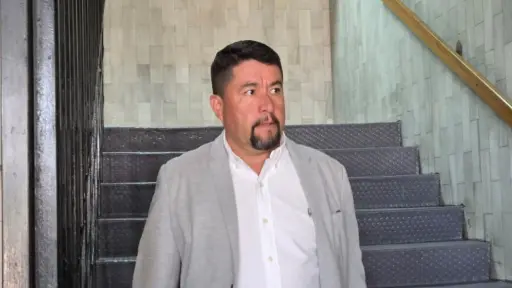 El exalcade de Santa Catarina Pinula, Víctor Alvarizaes, en Torre de Tribunales el miércoles 25 de marzo de 2026. ,Ángel Oliva/EU