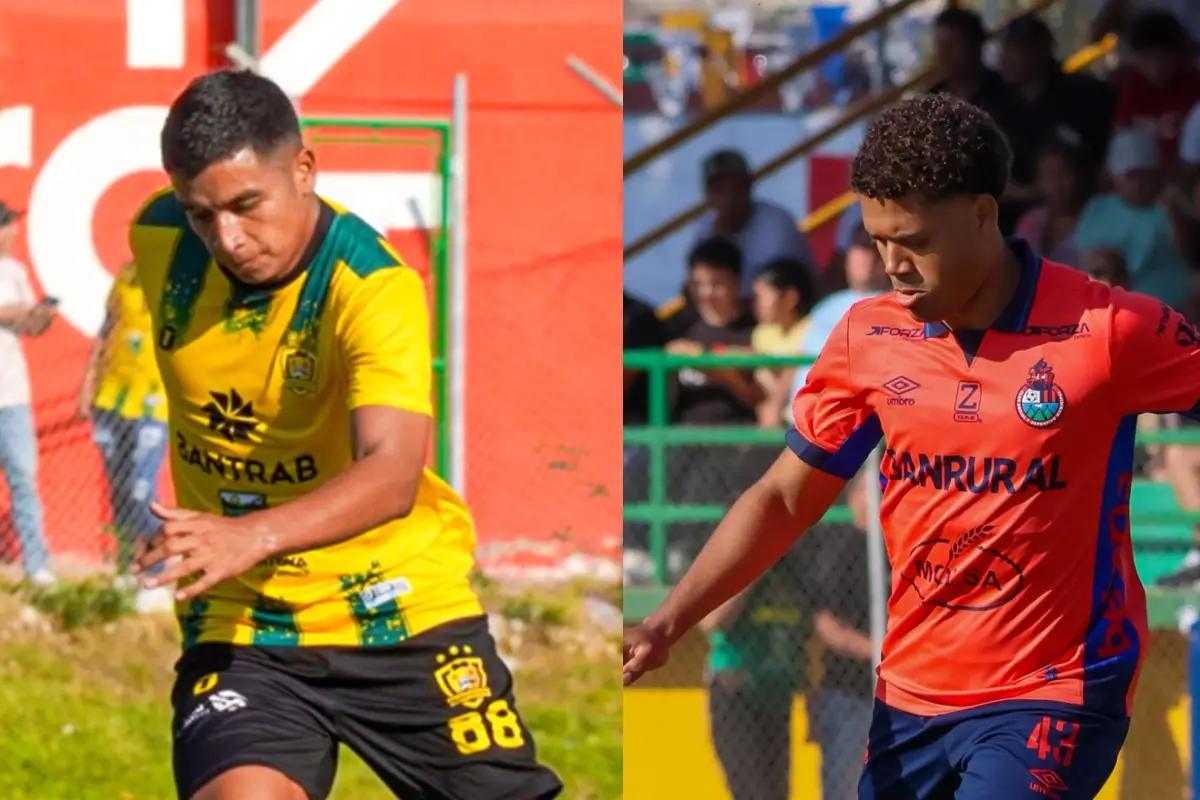 Jugadores en el partido Guastatoya vs. Municipal 