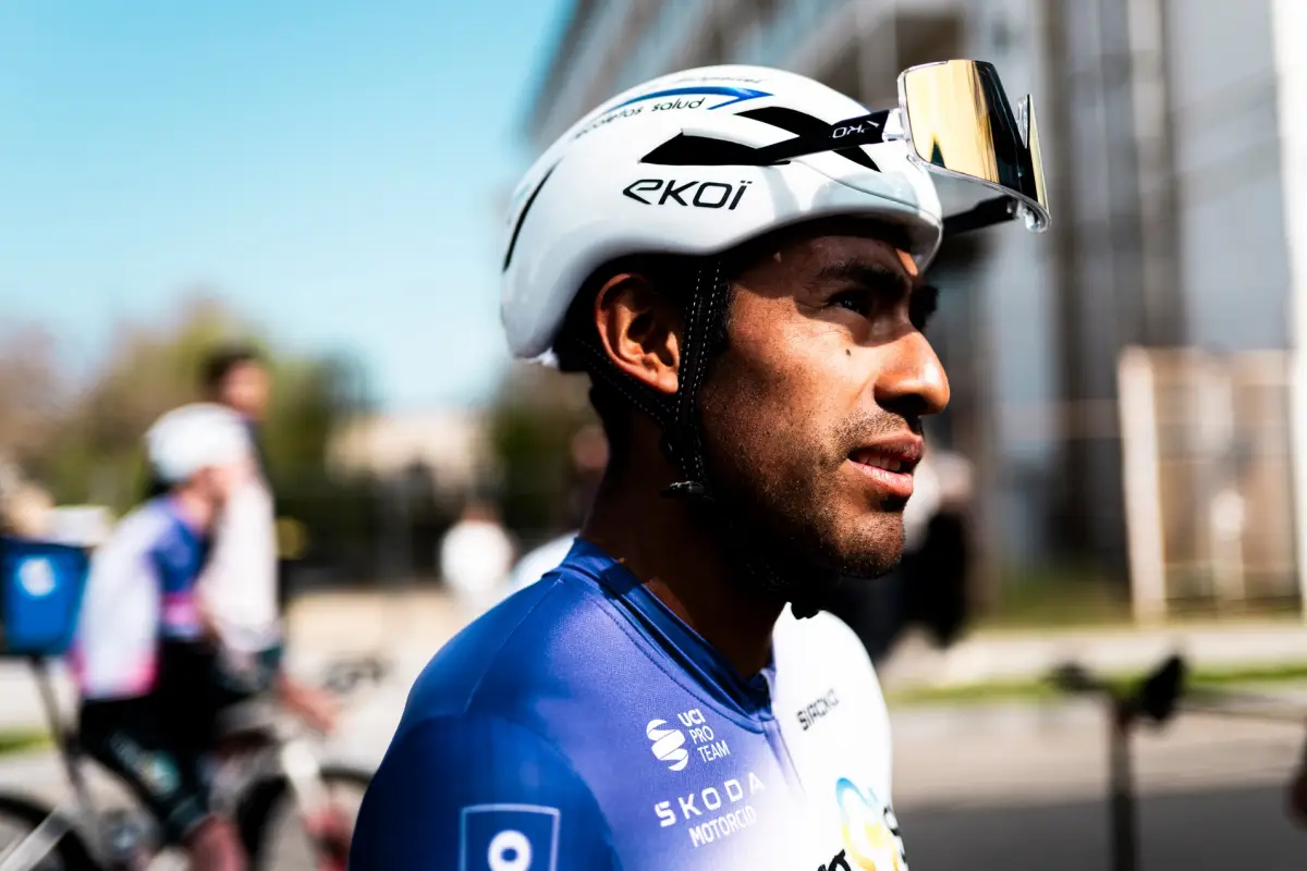 El ciclista guatemalteco Sergio Chumil en su segunda experiencia en la Vuelta a Cataluña - Burgos BH