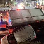Múltiple colisión en El Túnel, Villa Nueva, deja daños y un heridot