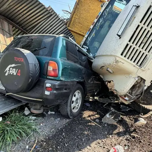 El accidente de tránsito ocurrió en un cruce de Río Bravo, Suchitepéquez. ,Redes sociales.