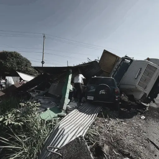 El transporte pesado causó heridas en cuatro personas, según el último dato de los bomberos locales. ,Redes sociales.
