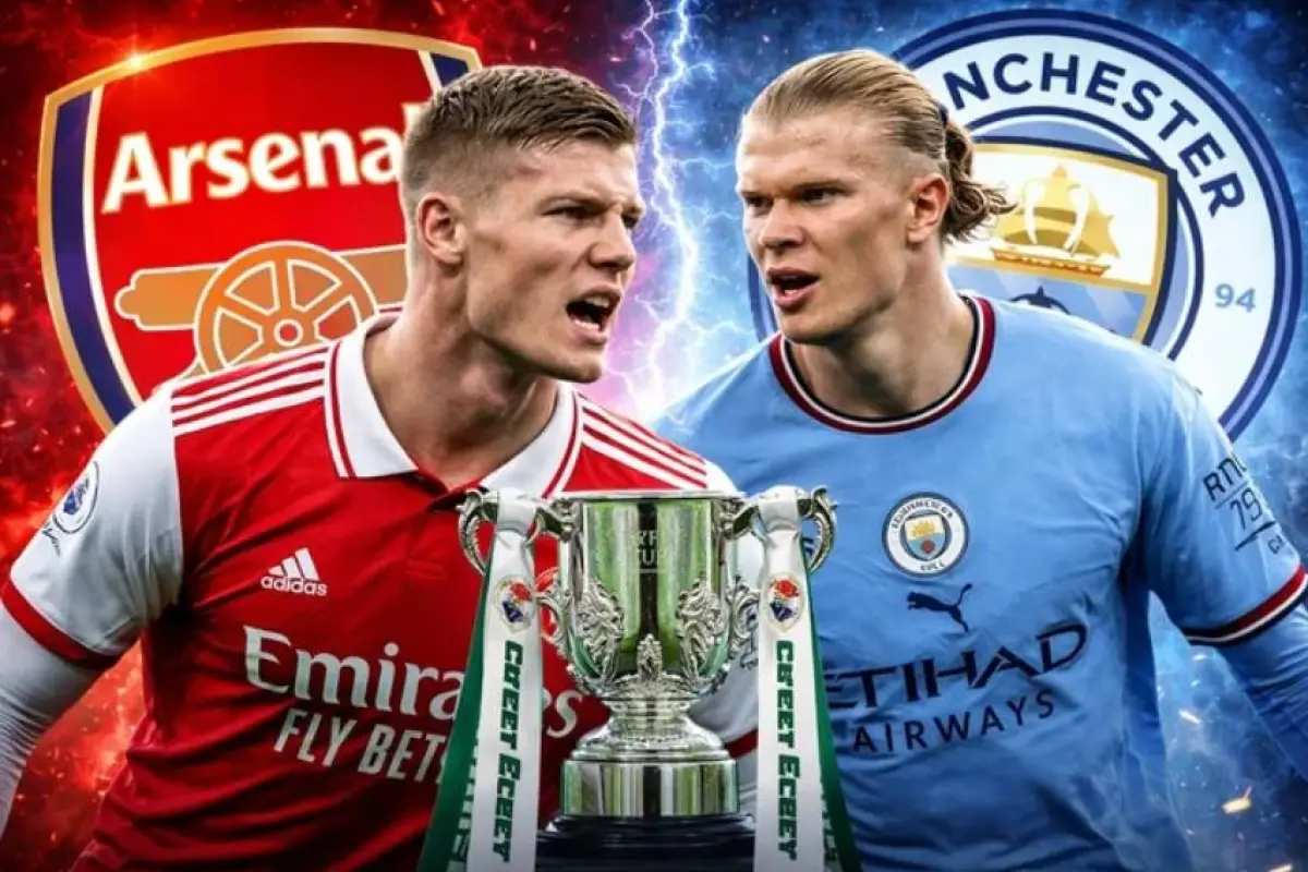 Arsenal y Manchester City juegan la final de la Copa de la Liga de Inglaterra este domingo     