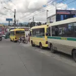 Los transportistas decidieron detener las unidades de pasajeros, en demanda de una mejor tarifa. ,Wilber Coyoy