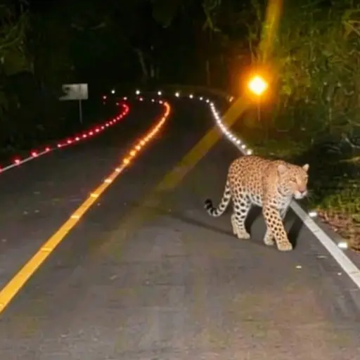 El ejemplar deambulaba por una carretera de Petén cuado fue fotografiado. ,Redes sociales.