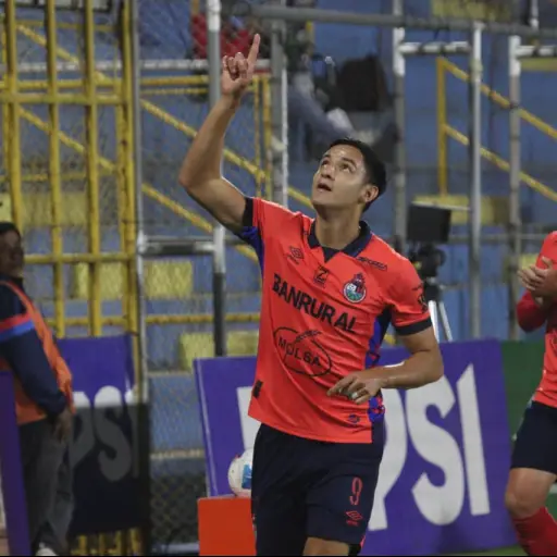 Celebración de José Carlos Martínez en un partido ante Malacateco - Alex Meoño