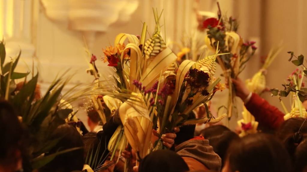 Comerciantes y feligreses llenan iglesias el Domingo de Ramos | Alex Meoño