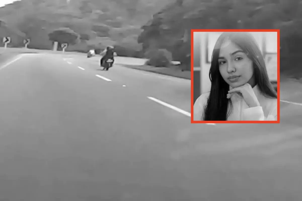 Accidente de motocicleta en el que murió una adolescente en Colombia., Captura de pantalla video de X.