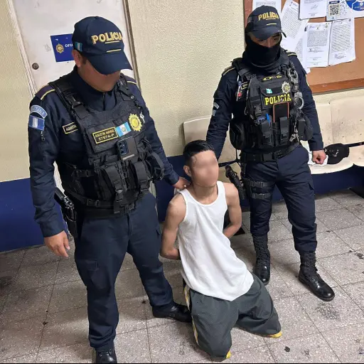 Josué Rodas Rodríguez, alias Violento, fue capturado en la zona 21. ,PNC