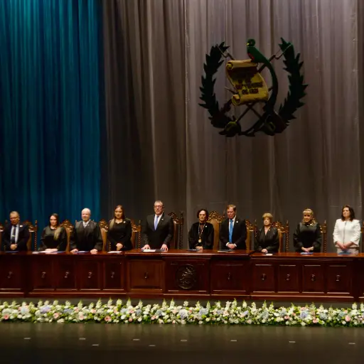 Los magistrados titulares y suplentes de la Corte de Constitucionalidad (CC) toman posesión para el período 2026-2031. ,Omar Solís/Emisoras Unidas