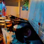 Área del accidente en calzada Aguilar Batres. ,PMT capitalina/Montejo