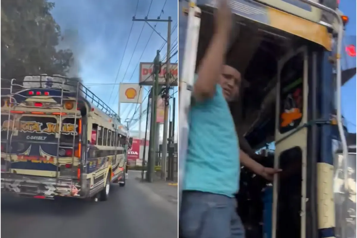 Graban a piloto de bus realizando maniobras peligrosas., Captura de pantalla video de Facebook.