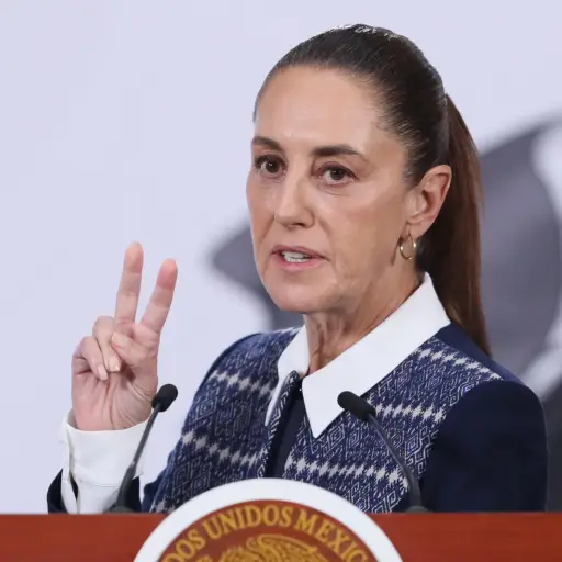 La presidenta de México, Claudia Sheinbaum, habla en una rueda de prensa este 14 de abril de 2026, en el Palacio Nacional, en Ciudad de México (México) , EFE/Mario Guzmán