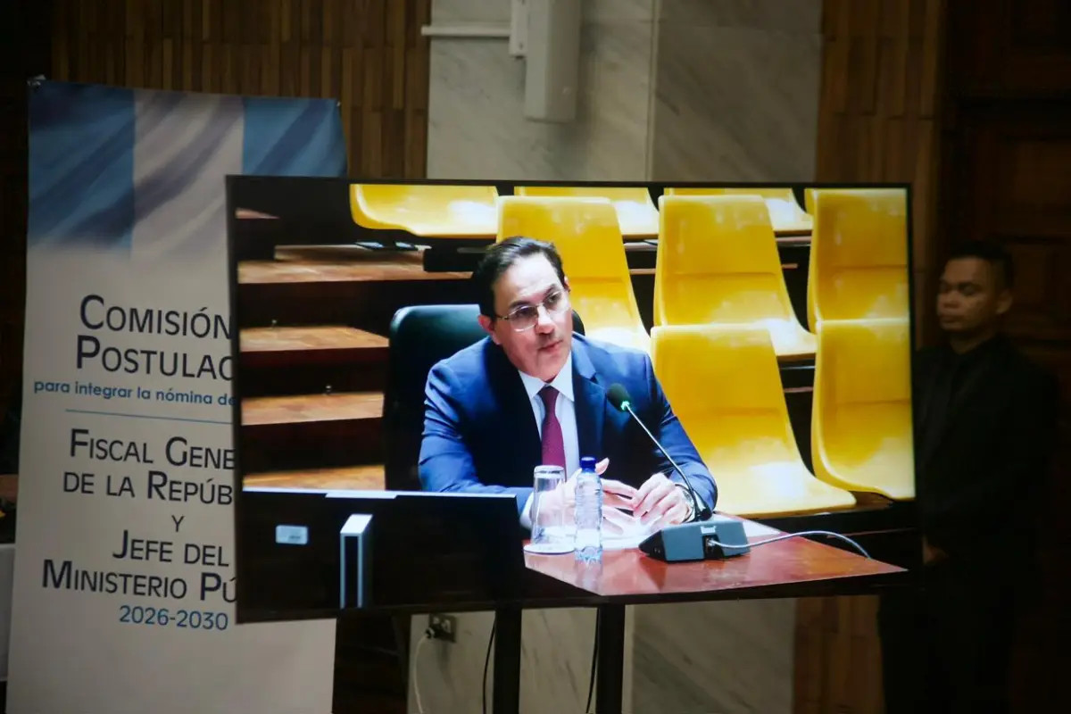 El ministro de Gobernación, Marco Antonio Villeda, en entrevista ante la comisión de postulación para la elección de fiscal general., Omar Solís/Emisoras Unidas