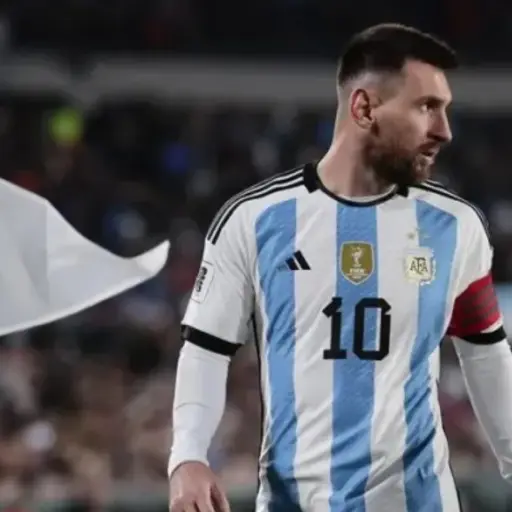 Lionel Messi vistiendo la camisola de la Selección de Argentina 
