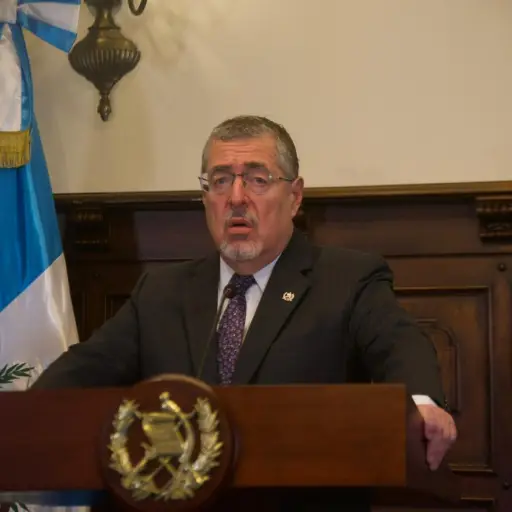 El presidente Bernardo Arévalo durante la conferencia de prensa 