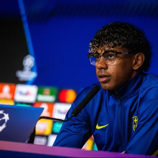 Lamine Yamal en conferencia de prensa - FC Barcelona