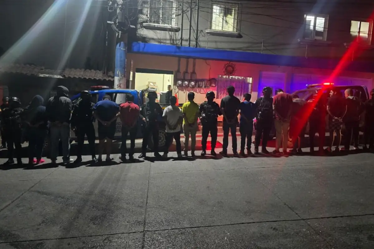 Todos los detenidos fueron conducidos hasta la sede policial de Cobán, Alta Verapaz., PNC de Guatemala.