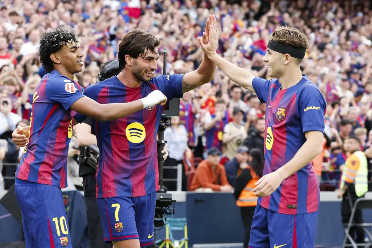 Celebración del Barcelona ante el Espanyol - EFE