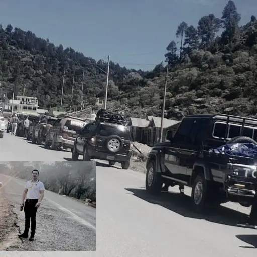 Medios locales dan cobertura del traslado de Jesler Palacios hacia Santa Cruz Barillas, Huehuetenango. ,Redes sociales.