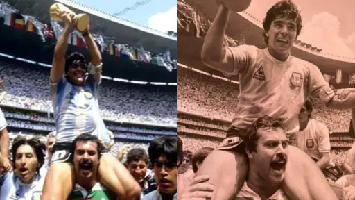 ¿Quién fue el hombre que cargó a Maradona en la final de México 1986?