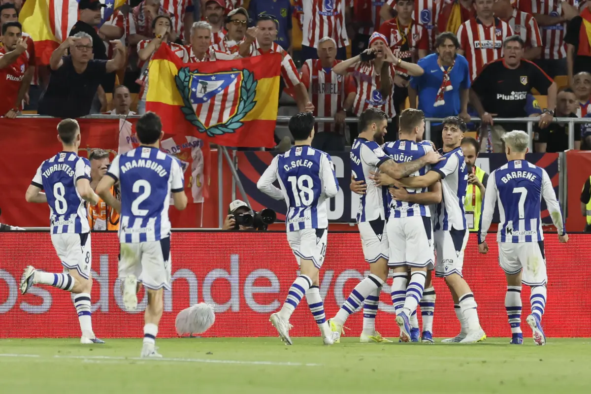 Celebración de la Real Sociedad en la final de la Copa del Rey - EFE
