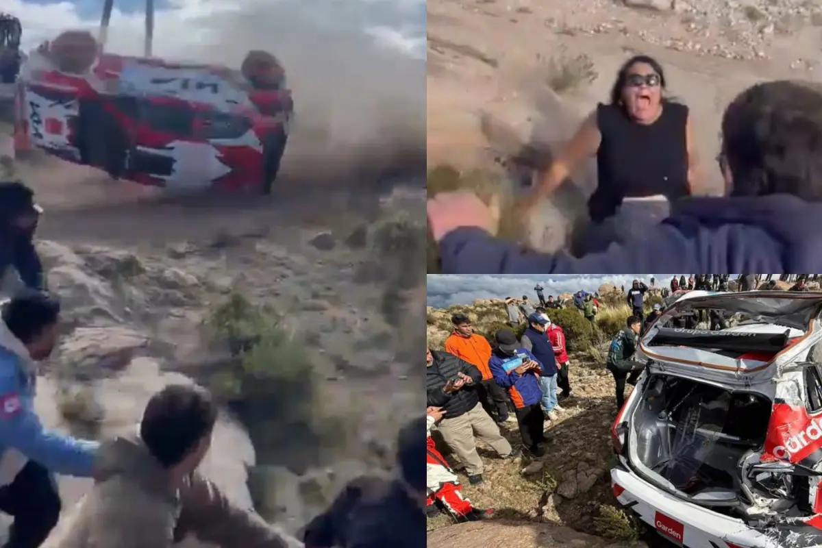 Momento del accidente en Rally Sudamericano 2026 